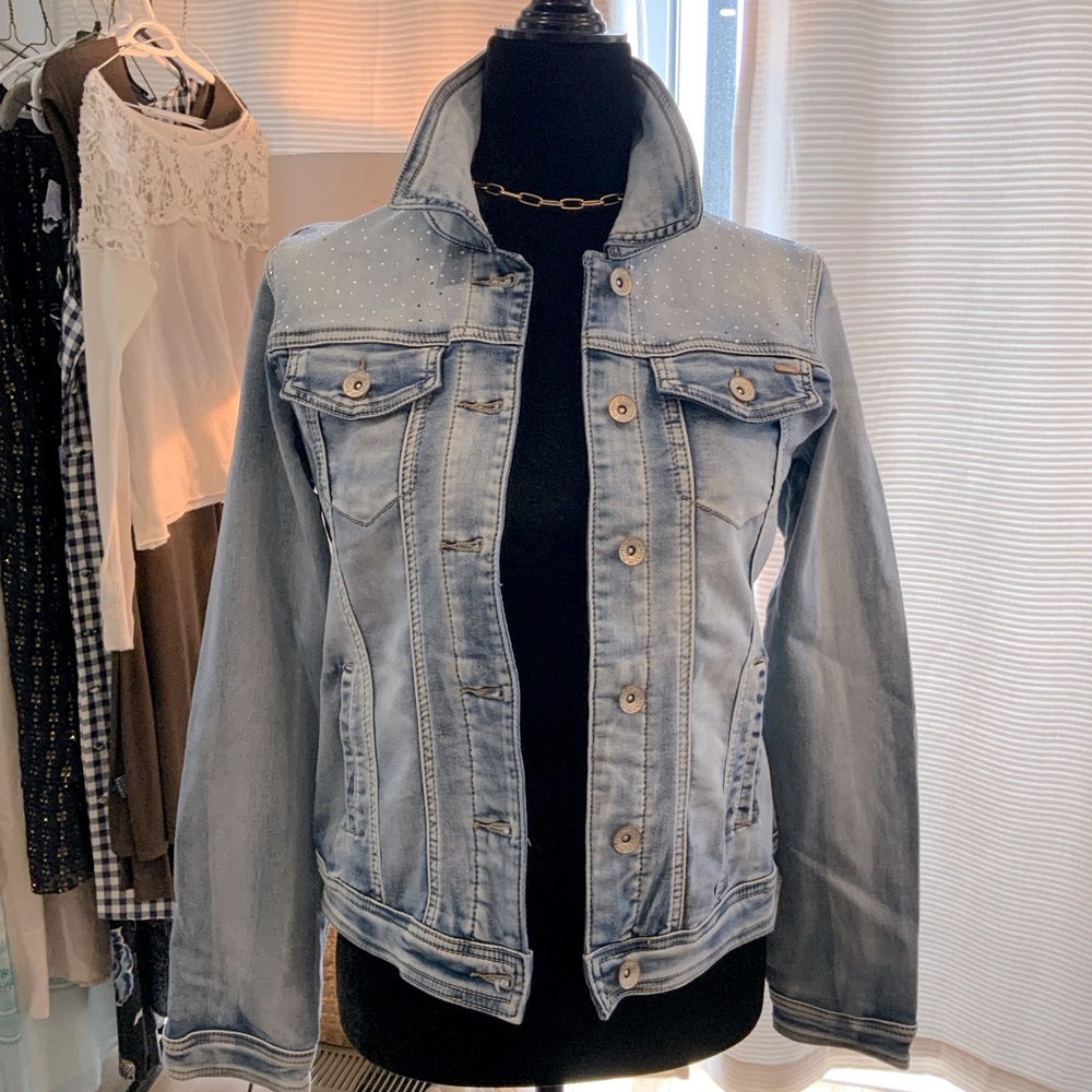 Jean jacket with sparkles size small